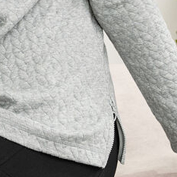 TALBOTS Quilted Jacquard Pullover - Lurex XLp - Picture 4 of 13